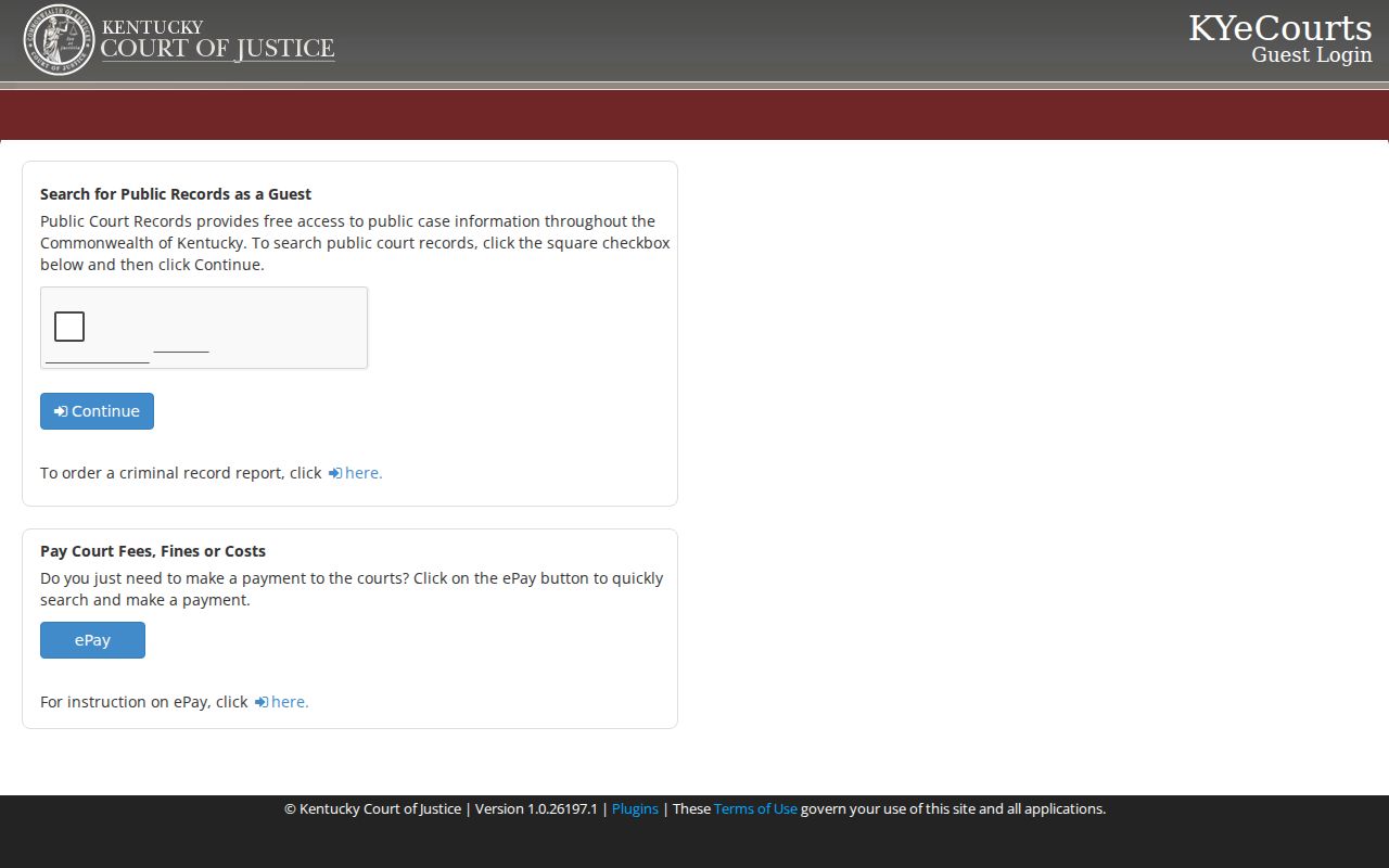 Allen County court case lookup through KYeCourts guest access