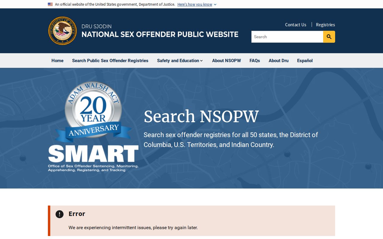 Allen County sex offender lookup through the national NSOPW search