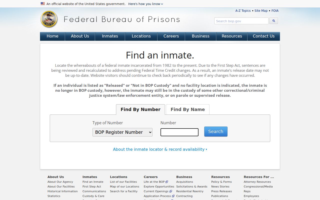 Allen County registry lookup compared with federal offender custody search